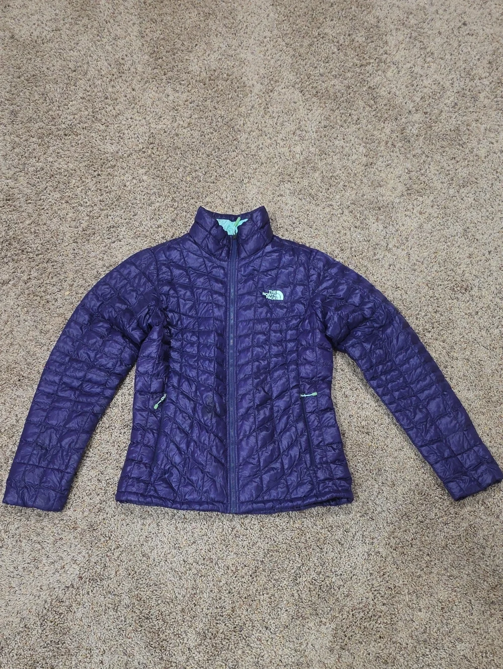 The North Face Women’s Purple Quilted Puffer Jacket Teal Interior Women S
